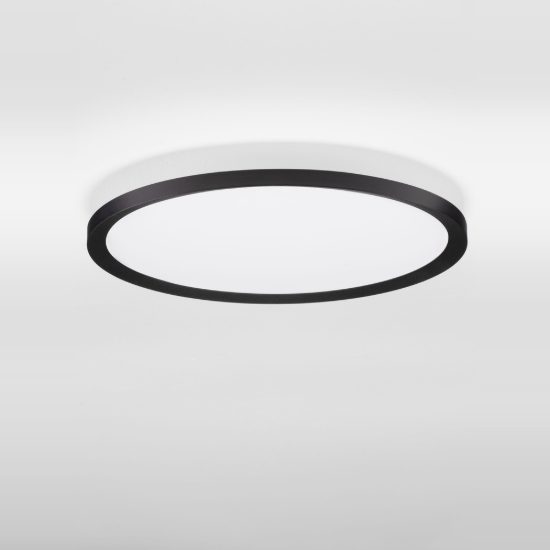 Plafoniera per cabina armadio moderna nera led 35w cct 2700k 3000k 40cm dimmerabile