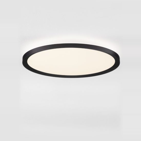 Plafoniera per cabina armadio moderna nera led 35w cct 2700k 3000k 40cm dimmerabile