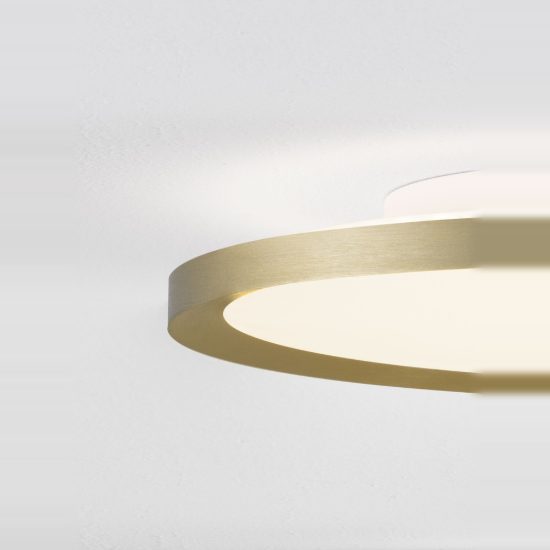 Plafoniera per cabina armadio moderna rotonda oro led 35w cct 2700k 3000k 40cm dimmerabile