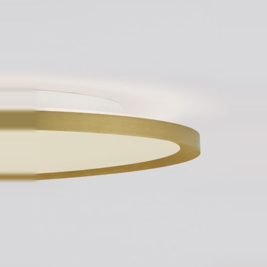 Plafoniera moderna rotonda oro led 55w cct 2700k 3000k 60cm dimmerabile