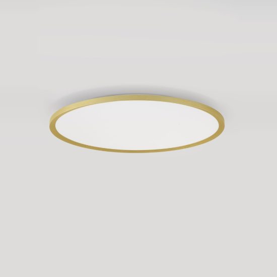 Plafoniera moderna rotonda oro led 55w cct 2700k 3000k 60cm dimmerabile