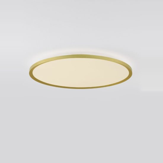 Plafoniera moderna rotonda oro led 55w cct 2700k 3000k 60cm dimmerabile