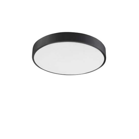 Plafoniera moderna rotonda nera led 24w 3000k 40cm