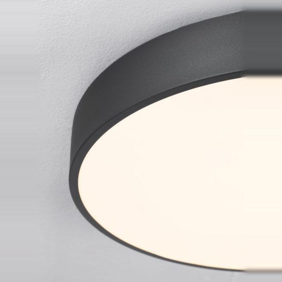 Plafoniera moderna rotonda nera led 30w 3000k 50cm