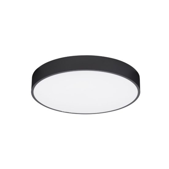 Plafoniera moderna rotonda nera led 30w 3000k 50cm