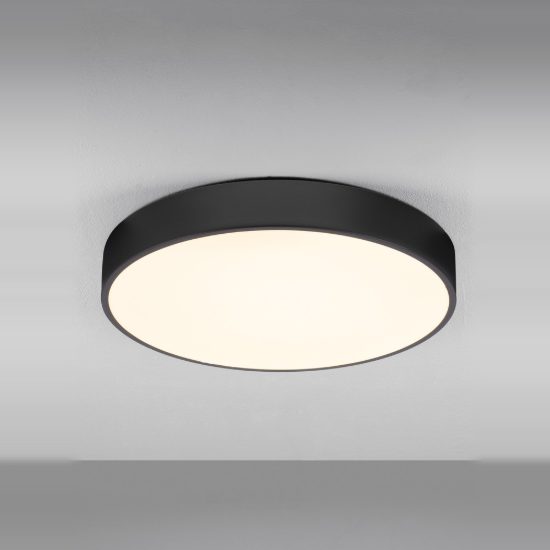 Plafoniera moderna rotonda nera led 30w 3000k 50cm