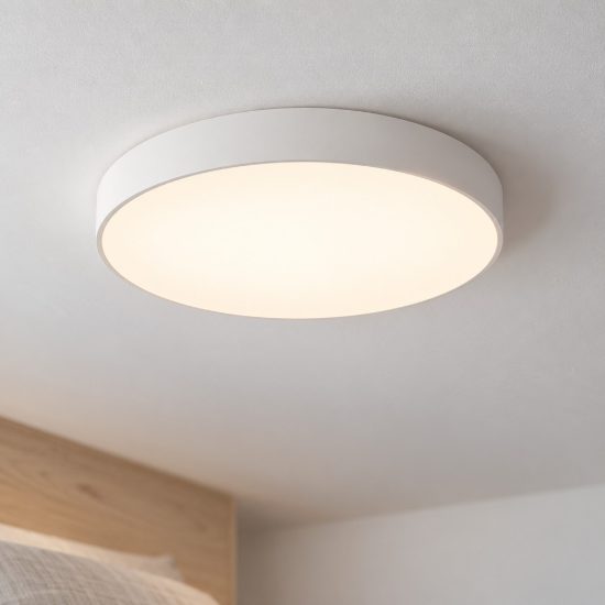 Plafoniera led 30w 3000k 50cm moderna rotonda bianca