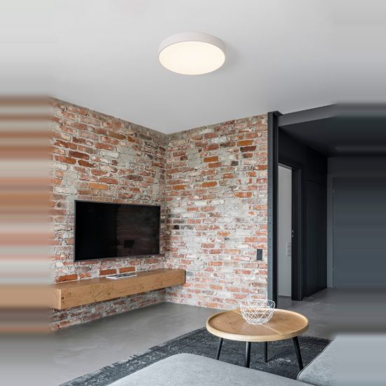 Plafoniera led 30w 3000k 50cm moderna rotonda bianca