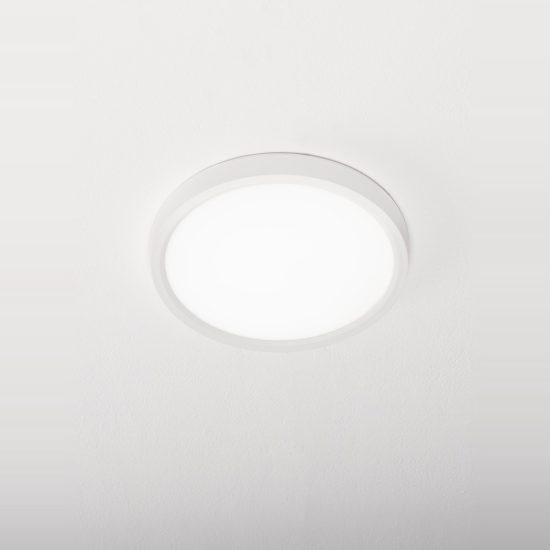 Plafoniera led 18w cct 3000k 6500k 22cm moderna rotonda bianca