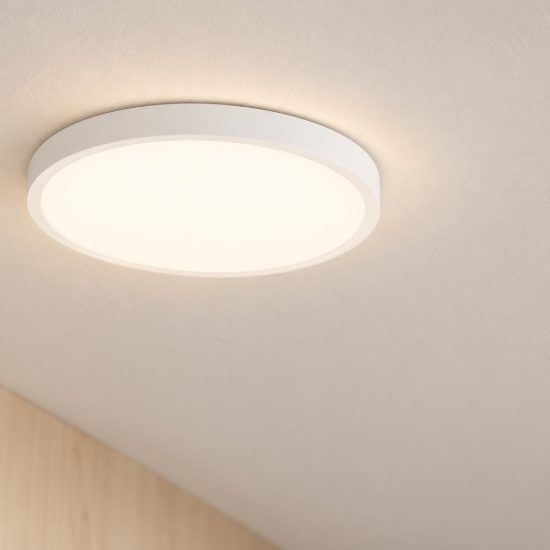 Plafoniera led 24w cct 3000k 6500k 30cm moderna rotonda bianca