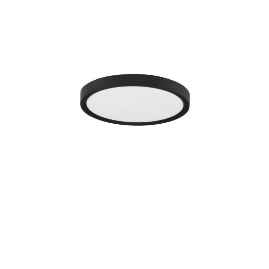 Plafoniera moderna rotonda nera led 24w cct 3000k 6500k 30cm