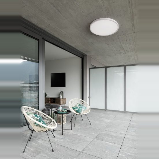 Plafoniera led 36w cct 3000k 6500k 40cm moderna rotonda bianca