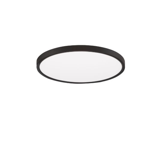 Plafoniera moderna rotonda nera led 36w cct 3000k 6500k 40cm