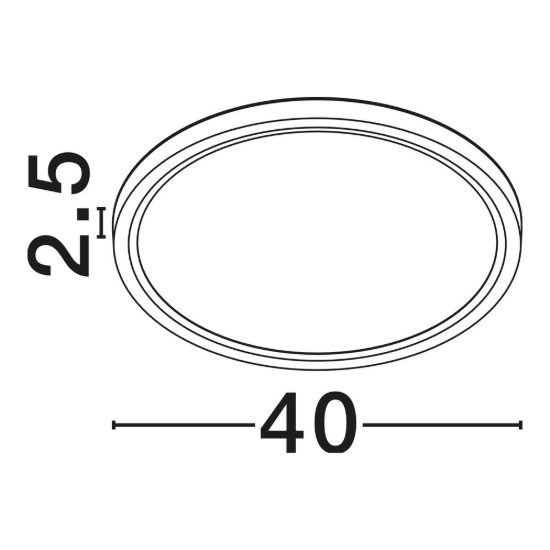Plafoniera moderna rotonda nera led 36w cct 3000k 6500k 40cm