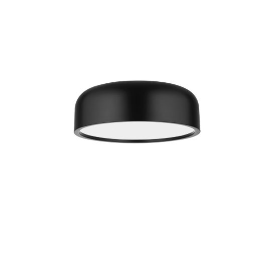 Plafoniera moderna cilindrica nera 35cm