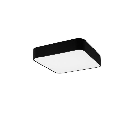Plafoniera moderna quadrata nera 36cm