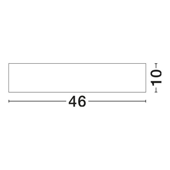 Plafoniera moderna quadrata nera 36cm