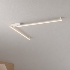 Plafoniera led 39w 3000k 309cm dimmerabile moderna lineare bianca