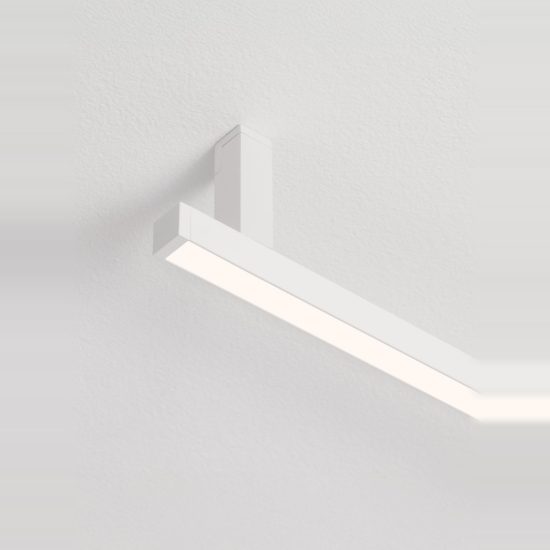 Plafoniera led 39w 3000k 309cm dimmerabile moderna lineare bianca