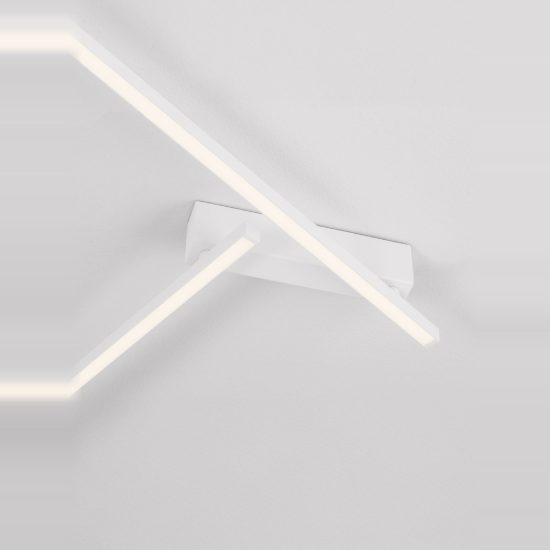 Plafoniera led 39w 3000k 309cm dimmerabile moderna lineare bianca