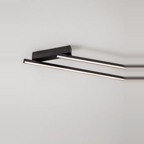 Plafoniera moderna lineare nera led 39w 3000k 309cm dimmerabile