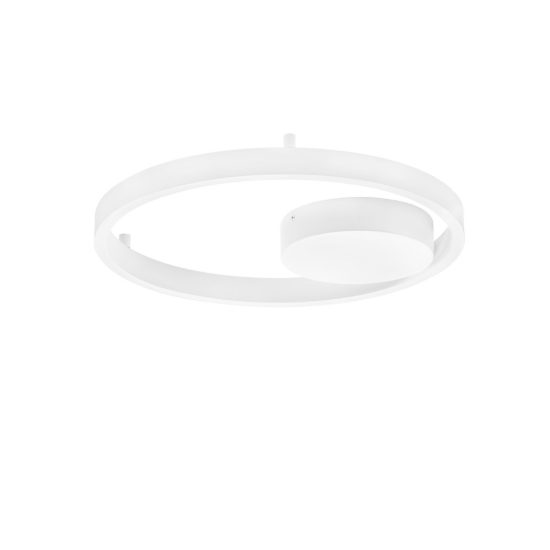Plafoniera led 40w 3000k 40cm dimmerabile moderna rotonda bianca