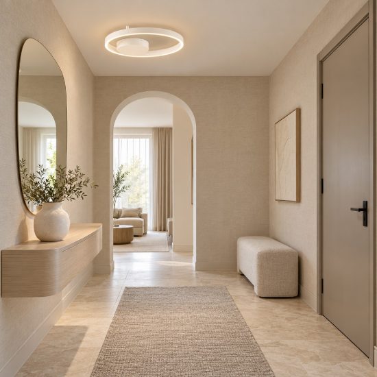 Plafoniera led 40w 3000k 40cm dimmerabile moderna rotonda bianca