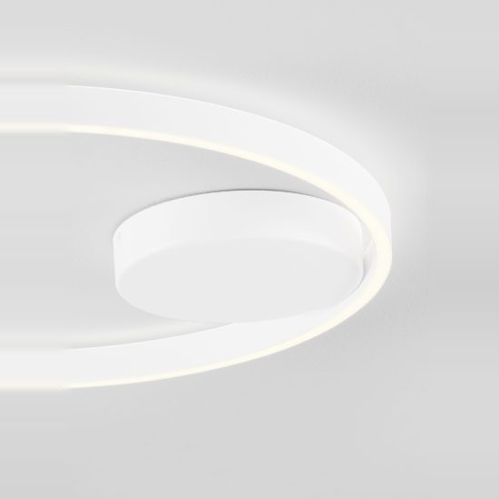 Plafoniera led 60w 3000k 60cm dimmerabile moderna tonda bianca