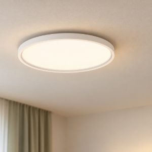 Plafoniera led 49w 58cm dimmerabile con telecomando moderna rotonda bianca rgb cct 2700k 5000k