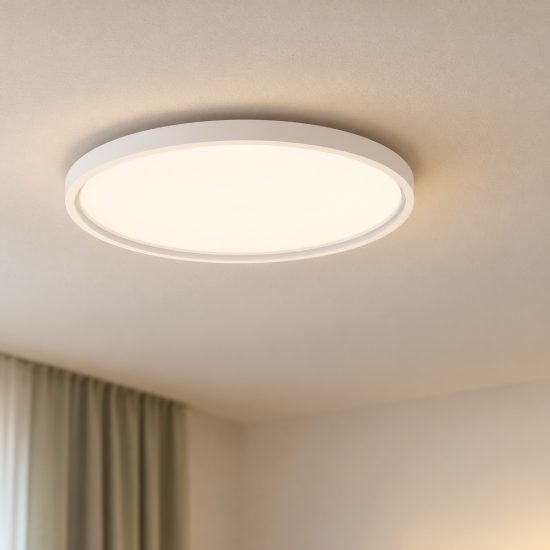 Plafoniera led 49w 58cm dimmerabile con telecomando moderna rotonda bianca rgb cct 2700-5000k