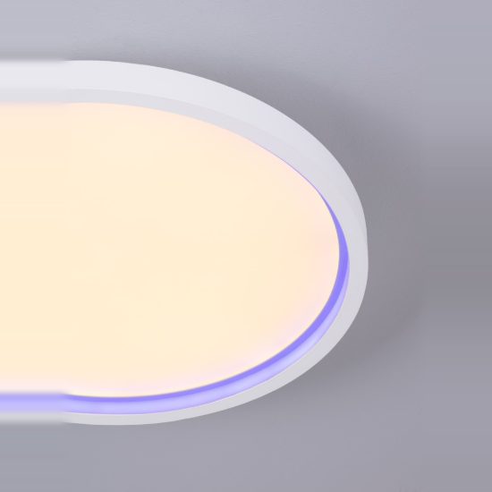 Plafoniera led 49w 58cm dimmerabile con telecomando moderna rotonda bianca rgb cct 2700-5000k
