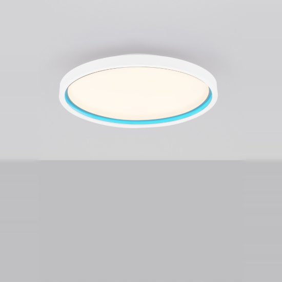 Plafoniera led 49w 58cm dimmerabile con telecomando moderna rotonda bianca rgb cct 2700-5000k