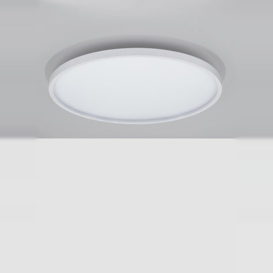 Plafoniera led 49w 58cm dimmerabile con telecomando moderna rotonda bianca rgb cct 2700-5000k