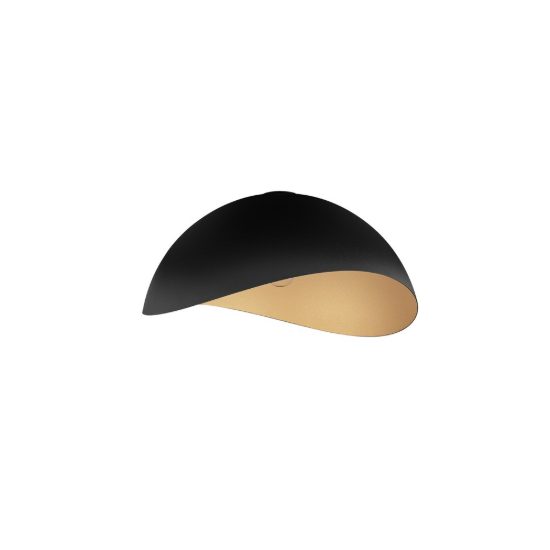 Plafonioera cupola 50cm nero oro semisfera moderna