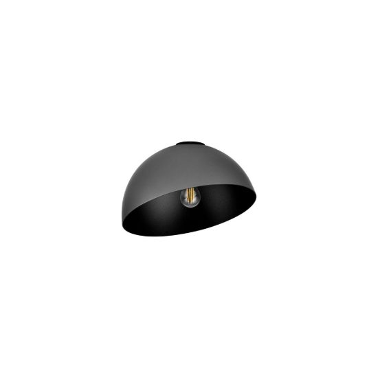 Plafoniera moderna cupola grigio scuro e nero 30cm