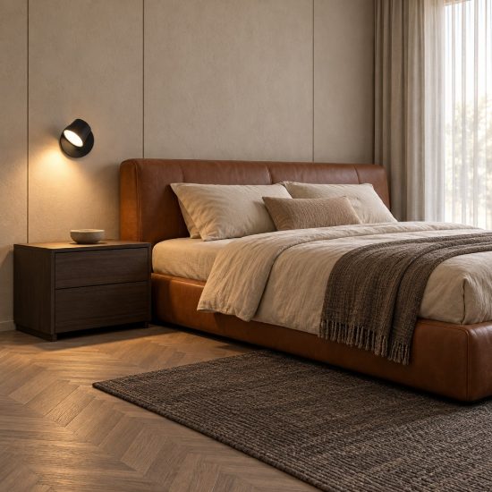 Applique per comodini camera da letto moderna cupola nera da parete led 6w 3000k 12cm
