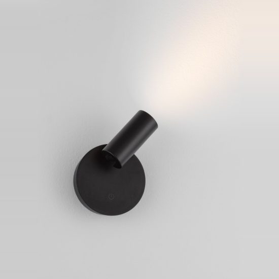 Applique per comodino camera da letto nera led 2w cct 2700k 4000k dimmerabile
