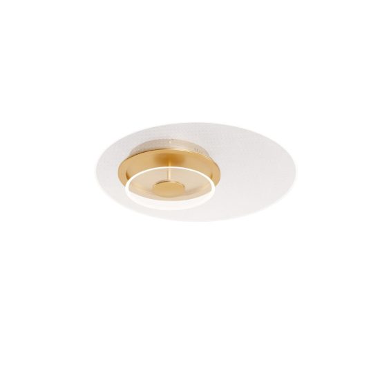 Plafoniera led 29w 3000k 50cm dimmerabile moderna tonda oro ottone