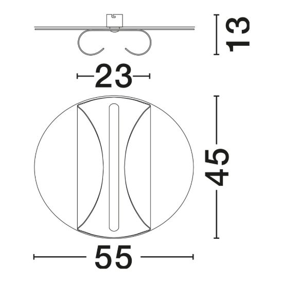 Plafoniera led 20w 3000k 45cm dimmerabile moderna rotonda oro ottone