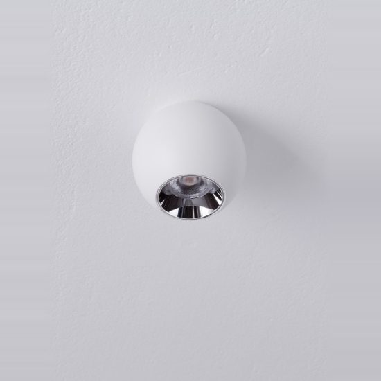 Faretto led 13w 3000k per soggiorno moderno da soffitto sferico bianco sabbiato