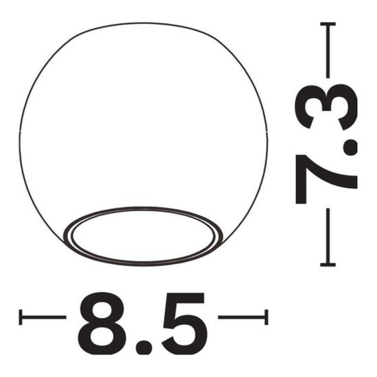 Faretto da soffitto per soggiorno moderno sferico nero sabbiato led 13w 3000k