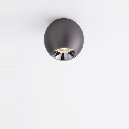 Faretto led 13w 3000k da soffitto per soggiorno moderno sferico argento anticato