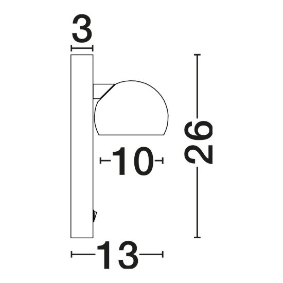Applique da comodino per camera da letto nichel foggy e nero led 10w 3000k