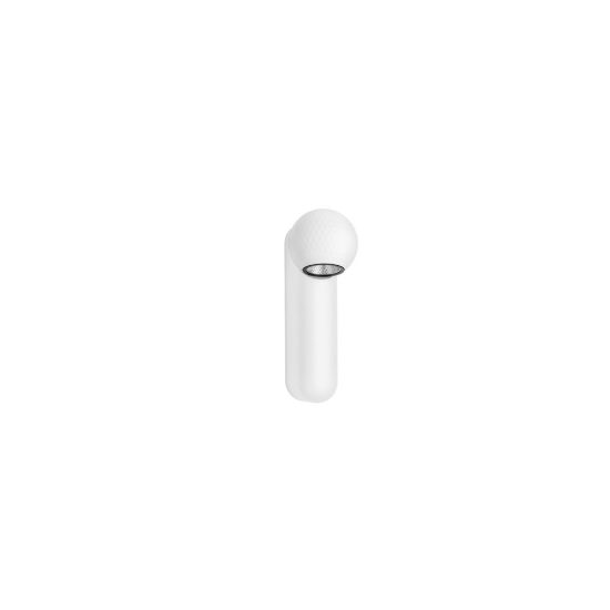 Plafoniera con faretto da soffitto led 7w 3000k orientabile per soggiorno moderna lineare bianca 15cm
