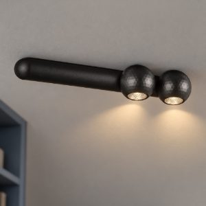 Plafoniera moderna lineare nera led 14w 3000k 26cm