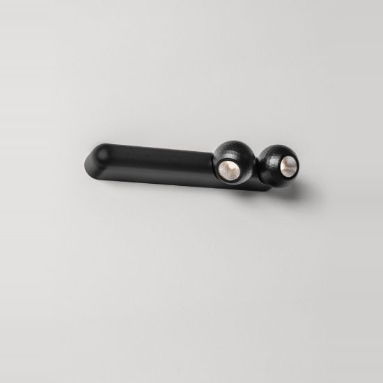 Plafoniera moderna lineare nera led 14w 3000k 26cm