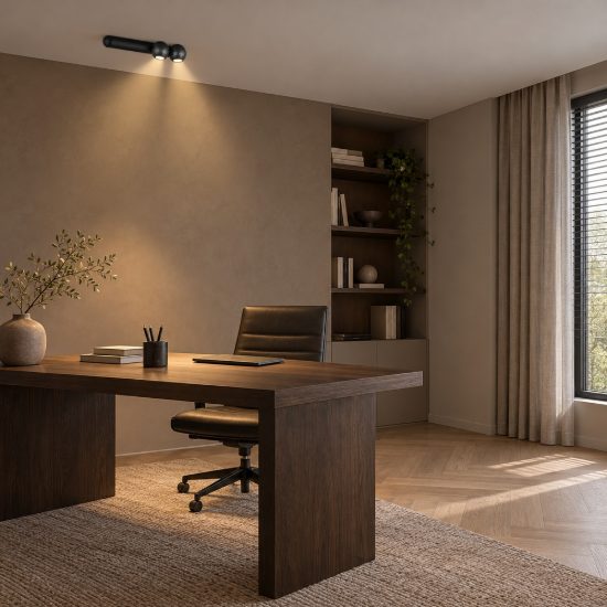 Plafoniera moderna lineare nera led 14w 3000k 26cm