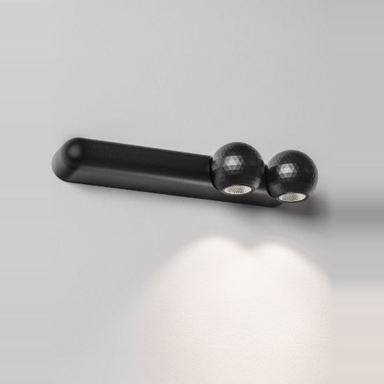 Plafoniera moderna lineare nera led 14w 3000k 26cm