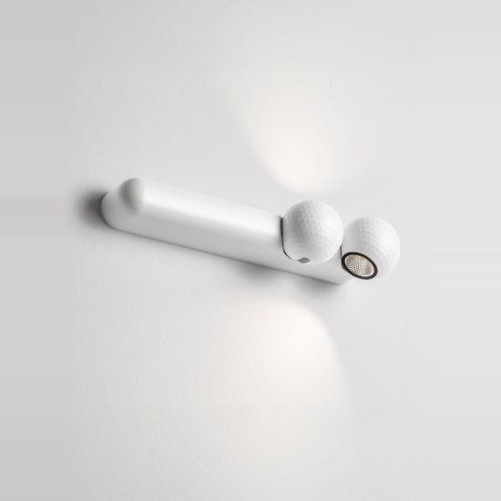 Plafoniera con faretti led 14w 3000k 26cm moderna lineare bianca