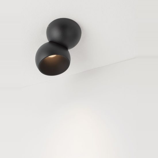 Faretto per soggiorno moderno nero da soffitto led 11w 3000k orientabile dimmerabile